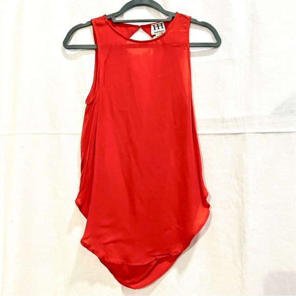 Haute Hippie Orange Sleeveless Blouse Women’s Size XS Exposed Back NEW WITH TAGS - Picture 8 of 12